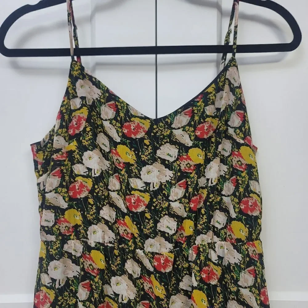 J.CREW Mercantile Sweet Pea Tiered Floral Chiffon Maxi Dress, Size 6